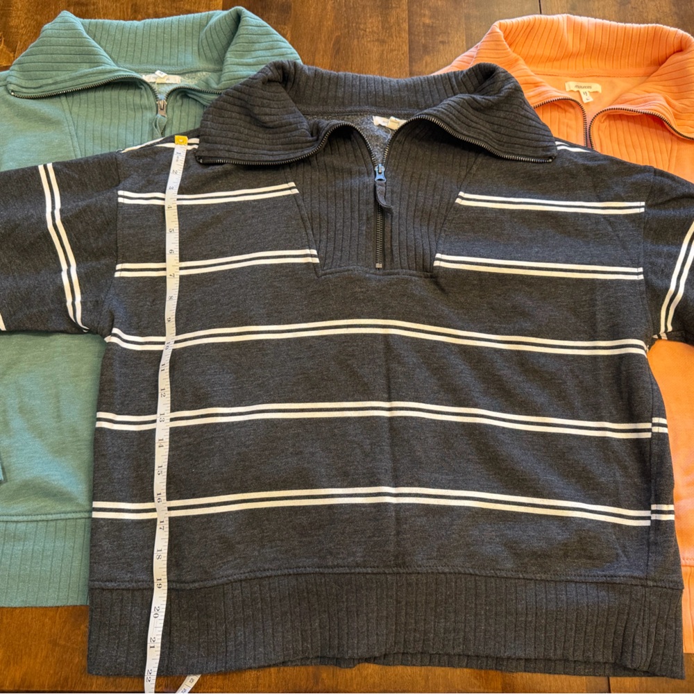 Set of 3 Maurices Ribbed Zip-Up Sweaters